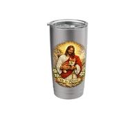 Red Fox He is Risen Easter Resurrection Defeated Cross Stainless Steel Insulated Tumbler