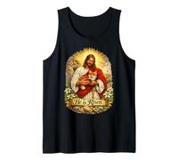 Red Fox He is Risen Easter Resurrection Defeated Cross Tank Top