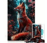 Red Fox in A Mystical Forest Jigsaw Puzzle for Teenagers 1000 Pieces Mind Game Toy Relaxed Mind Neat Cut (50x75cm)