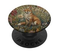 Red Fox in an Old Fashioned English Garden Vintage PopSockets Adhesive PopGrip
