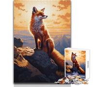 Red Fox in Forest Jigsaw Puzzles 1000 Pieces for Teenagers Mindful Learning Fun Game Unique Gift for Joyful Celebrations Size 50x75cm