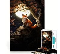 Red Fox in Forest Jigsaw Puzzles for Teenagers 1000 Pieces Recall Boost Gentle Relax Smooth Cut Stylish Gift (38x26cm)