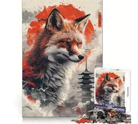 Red Fox Japan Jigsaw Puzzles for Teenagers 1000 Piece Thought Toy Calm Escape Precise Edge Amazing Present (38x52cm)