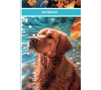 Red Fox Labrador Notebook: Small 6x9 inch | Wide Ruled | 120 Pages | Autumn Lake Scene Cover | Red Fox Lab Gift for Owners, Women, Men, Kids