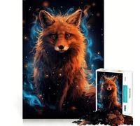 Red Fox Mysterious 1000 Piece Jigsaw Puzzle for Teenagers Fine Logic Toy Relaxing Fun Neat Edge Wall Art Decor (50x75cm)