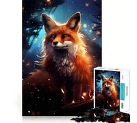 Red Fox Mysterious Hard Jigsaw Puzzle for Adults 1000 Pieces Pure Logic Toy Home Activity Clean Cut Lovely Gift (38x52cm)