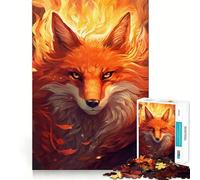 Red Fox Mysterious Jigsaw Puzzles 1000 Piece for Adults Intellect Toy Calm Relax Precise Cut Santa Wish Item (38x52cm)