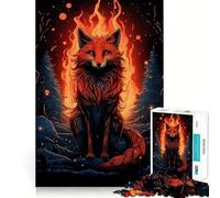 Red Fox Mysterious Jigsaw Puzzles 1000 Piece for Teenagers Logic Ability Toy Relaxing Fun Accurate Cut Artistic Gift (50x75cm)