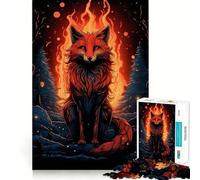 Red Fox Mysterious Jigsaw Puzzles 1000 Pieces for Teenagers Raise Memory Easy Leisure Clean Edge Xmas Surprise (38x52cm)