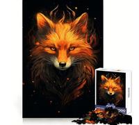Red Fox Mysterious Jigsaw Puzzles for Adults1000 Pieces Smart Game Quiet Calm Pattern Assembly Amazing Present (38x26cm)