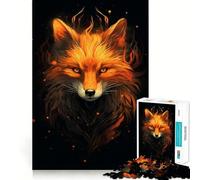 Red Fox Mysterious Jigsaw Puzzles for Adults1000 Pieces Smart Game Quiet Calm Pattern Assembly Amazing Present (38x26cm)