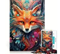 Red Fox Potrait Abstract 1000 Piece Jigsaw Puzzles for Teenagers Jigsaw Clear Logic Toy Peaceful Time Perfect Cut Santa Wish List (38x26cm)
