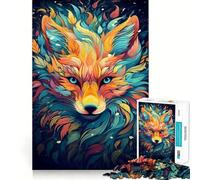Red Fox Potrait Abstract Jigsaw Puzzle for Adults 1000 Pieces Mental Logic Toy Soothing Fun Firm Cut Warm Surprise (50x75cm)