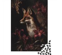 Red Fox Staring Sideways, The Red Lily Puzzles Gemusterte Nachhaltige Puzzles Für Erwachsene Hochwertige Holzspielpuzzles 70x50cm/1000pcs