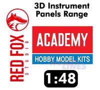 Red Fox Studio 3D Printed Instrument Panel Set ACADEMY kit 1:48 Decal Range