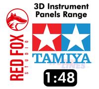 Red Fox Studio 3D Printed Instrument Panel Set TAMIYA model kit 1:48 Decal Range