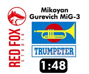 Red Fox Studio 3D Printed Instrument Panel Set TRUMPETER kit 1:48 Decal Range