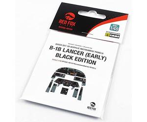 Red Fox Studio Sprue Brothers 1:48 Quick Set Acrylic Instrument Panel - B-1B Lancer Early Black Edition (REV kit), RFSQS48124