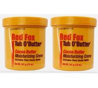 Red Fox Tub O' Butter Cocoa Moisturizing Creme Contains Pure Cocoa Butter 397g (2 Tubs)