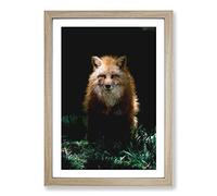 Red Fox Vol.4 Painting Framed Print | A2 Oak Framed Wall Art | Ready to Hang | Modern Animal Picture | Living Room Bedroom Lounge Office