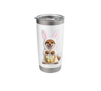 Red Fox Wearing Easter Bunny Funny Cute Costume Stainless Steel Insulated Tumbler