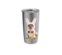 Red Fox Wearing Easter Bunny Funny Cute Costume Stainless Steel Insulated Tumbler