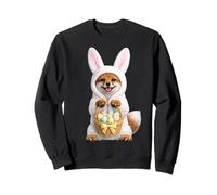 Red Fox Wearing Easter Bunny Funny Cute Costume Sweatshirt