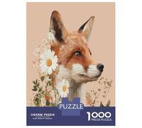 Red Fox Wild Daisy Field 1000 Piece Jigsaw Puzzle Jigsaw Puzzle for Adults Relaxing Activity Gift for Home 70x50cm/1000pcs