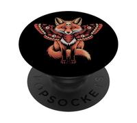 Red Fox with Death’s-Head Moth Patterned Wings PopSockets Adhesive PopGrip