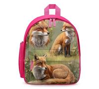 Red Fox1 Cute Backpack Small Daily Daypack Travel Shoulder Bag with Adjustable Strap Funny Graphic