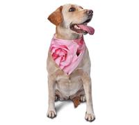Red Fresh Roses Dog Bandana Pet Scarf Accessories for Small Medium Dogs Cats Photo Prop, Triangle Pet Bandanas Adjustable Puppy Bib Washable Dog Kerchief Puppy Neckerchief