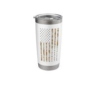 RED Friday Camo US Flag Remember Everyone Deployed Military Stainless Steel Insulated Tumbler
