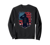 Red Friday Military Patriotic Land of the Free Brave Sweatshirt, Adult Unisex, Black, M