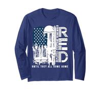 Red Friday Military We Wear Red Support Our Troops US Flag Long Sleeve T-Shirt