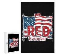 RED Friday Remember Everyone Deployed Jigsaw Puzzles for Adults 1000 PCS Wooden Puzzles Unique Puzzle Gifts
