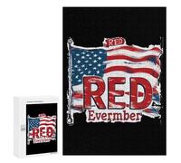 RED Friday Remember Everyone Deployed Jigsaw Puzzles for Adults 300 PCS Wooden Puzzles Unique Puzzle Gifts