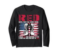 Red Friday Remember Everyone Deployed Military American Flag Long Sleeve T-Shirt