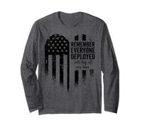 Red Friday Remember Everyone Deployed Military American Flag Long Sleeve T-Shirt