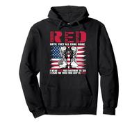 Red Friday Remember Everyone Deployed Military American Flag Pullover Hoodie