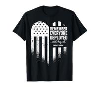 Red Friday Remember Everyone Deployed Military American Flag T-Shirt