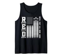 Red Friday Remember Everyone Deployed Military American Flag Tank Top