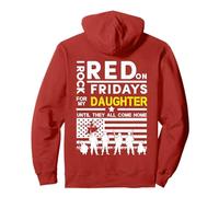 Red Friday Remember Everyone Deployed Military Daughter Pullover Hoodie