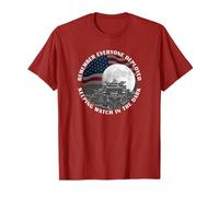 RED Friday Remember Everyone Deployed Military Ship Flag T-Shirt