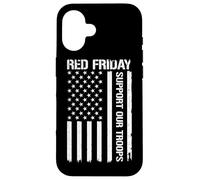 Red Friday Support Our Troops Case for iPhone 16