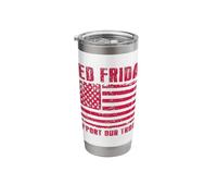 Red Friday Support Our Troops Patriotic Pride Military Stainless Steel Insulated Tumbler