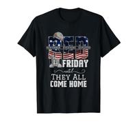 Red Friday Support Our Troops Until They All Come Home Gift Value Graphic T-Shirt, Men, Black, M