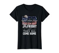 Red Friday Support Our Troops Until They All Come Home Gift Value Graphic T-Shirt, Women, Black, XS