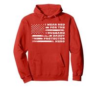 Red Fridays Deployed Military Wife Military Family Support Pullover Hoodie