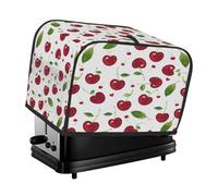 Red Fruit Cherry Green Leaves Toaster Cover 2 Slice Toaster Cover, Dust Cover Kitchen Small Appliance Cover