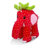 Red Fruit Elephant Toy, Kawaii Soft Toy with Short Plush Fabric, Cute Plushies for Kids & Home Decor, Soft Toys for Desk & Car Embellishment, Cuddly Elephant Plush as Gift for Children & Friends